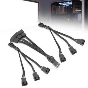 3Pcs Fan Extension Cable Wire 1 To 3 4‑Pin Connector Splitter Adapter Powe AM - Afbeelding 1 van 18