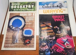 Vtg 5 Lot Basketry PB Basket Weaving Design Technique  Coiled Twining - Picture 1 of 11