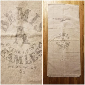 Vintage BEMIS 45 Seamless Canvas Extra Heavy Cloth - Empty Sack - Picture 1 of 6