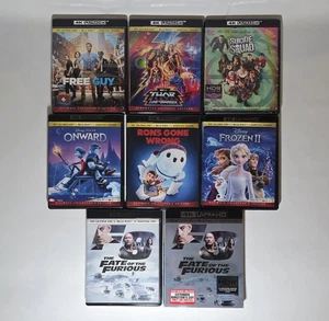 4K Ultra HD UHD Movie Lot Thor Ragnarok,Free Guy, Suicide Squad,F8,Frozen II, ++ - Imagen 1 de 1