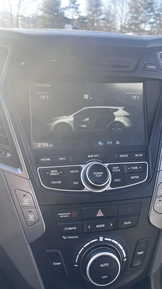 Panel de control de radio AM FM 2015 2016 2017 Hyundai Santa Fe OEM 94510C2530 Foto 1 de 4