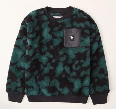 NWT Abercrombie Kids BOY'S Soft Sherpa Crewneck Sweatshirt | Size 15/16 | $44.95 - Image 1 of 4