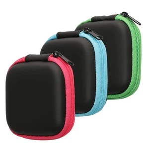 3x Housse rigide pour écouteurs audio - Sacoche zippée pour protection - Afbeelding 1 van 8