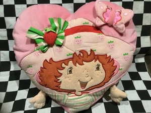 Vintage Strawberry Shortcake Heart Shaped Butterfly Y2K Pillow READ - Picture 1 of 11