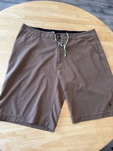 Smartwool Brown Merino Wool Blend Shorts Mens XL Inseam Outdoor Hiking Shorts - Picture 1 of 3