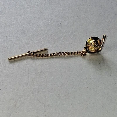 Pierre Cardin Gold Tone Golf Ball & Club Tie Tack Men's Vintage - Image 1 of 3