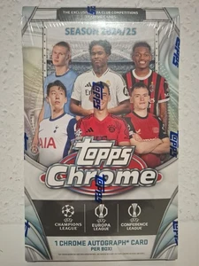Topps Chrome UEFA Club Competitions Hobby Box 2024-25 NEW Sealed Set - Bild 1 von 2