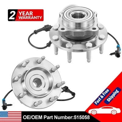2pcs Front Wheel Hub Bearing For Chevy Silverado GMC Sierra 2500 HD 1500HD 4WD - Image 1 of 4