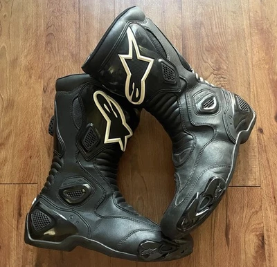 Alpinestars SMX 5 Boots Black Size 10.5 US Motorcycle Boots Model 222309 USED - Image 1 of 4