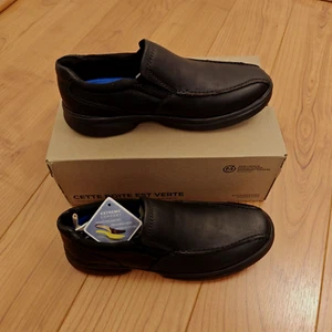 Clarks Bradley Step Men's Slip On Shoes Size 9 Black Tumbled Leather New in Box - Imagen 1 de 11