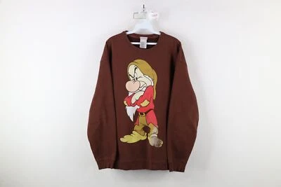 Sudadera De Colección Años 90 Disney Para Hombres 2XL XXL Envejecida Blancanieves Gruñón Enana Foto 1 de 4