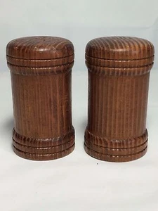 Vintage Retro Salz und Pfefferstreuer aus Holz - Bild 1 von 4