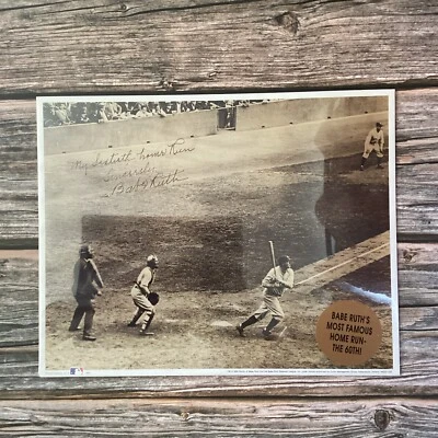 NIP ©1993 THE 60TH HR BABE RUTH CONNECTS MLB 1ST ED. POSTER/PRINT W/COA & FACTS - Image 1 of 4