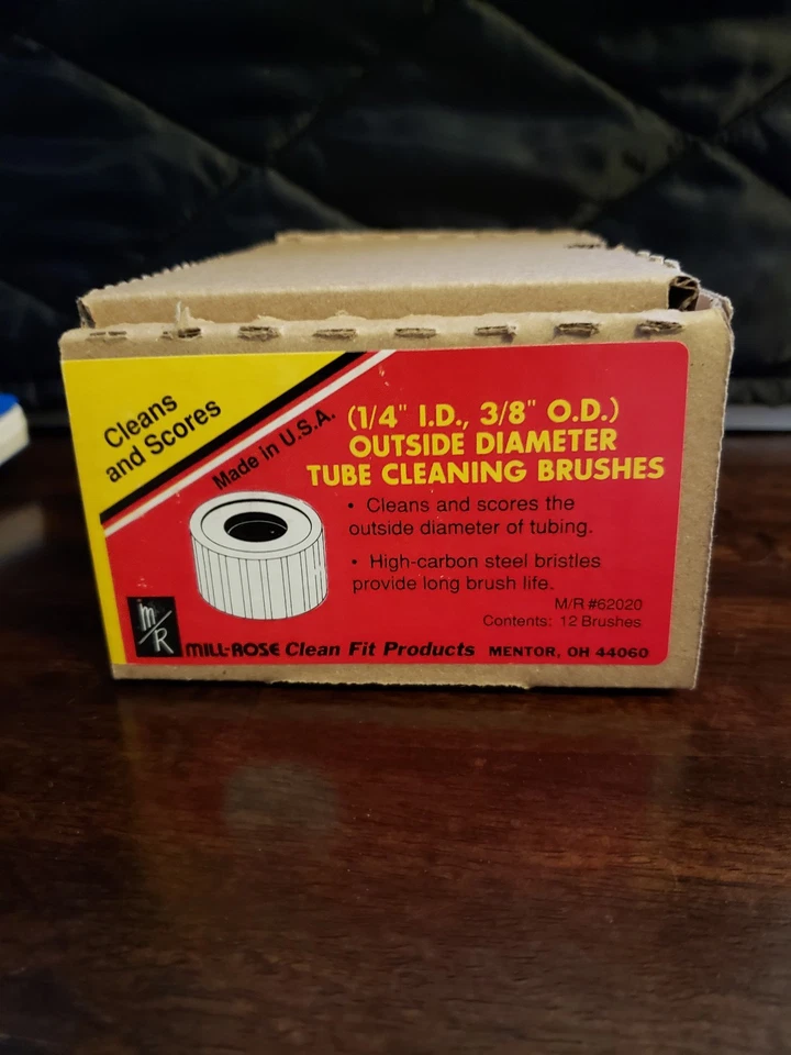 Mill-Rose Clean Fit 1/4"I,D.,3/8"O.D. Outside Diameter Tube Cleaning Brushes 12c - Image 1 of 3