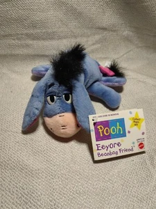 NWT Pooh's Collectable 8" Eeyore Bean-Bag Friend Plush by Mattel  - Picture 1 of 3