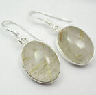 925 Sterling Silver Real Gemstone Big Dangle Earrings ! Affordable New Jewelry