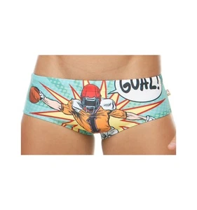 Marcuse Anime Trunk Men's NWT Blue Swim Briefs Nylon/Spandex footBALLer M, L - Picture 1 of 7