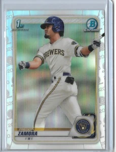 2020 Bowman Draft Freddy Zamora 1st Chrome Refractor Brewers - Picture 1 of 2