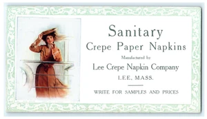Sanitary Crepe Paper Napkins Lee MA - Nautical Woman Deck Side - Picture 1 of 2