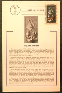 #1386 William Harnett 6c FDC Scarce Hammond Maxi-card cachet - Picture 1 of 1