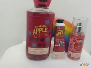 Bath & Body Works 3pcs CHAMPAGNE APPLE & HONEY mixed sizes Classic - Picture 1 of 1