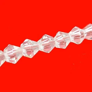 Perle di vetro sfaccettate molate circa 4 mm trasparente circa 90 perle design nenad - Foto 1 di 5