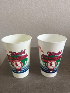 (2) St. Louis Cardinals 1982 World Champions Busch Stadium Plastic Cups - Picture 1 of 4