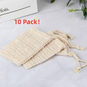 10 Pack natürliche Sisal Seife Tasche Peeling Seife Saver Pouch Halter - Bild 1 von 9