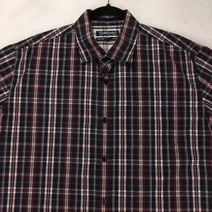 ECKO UNLTD. Men's Shirt Size XL Plaid Blue Short Sleeve Front Pocket - Picture 1 of 13