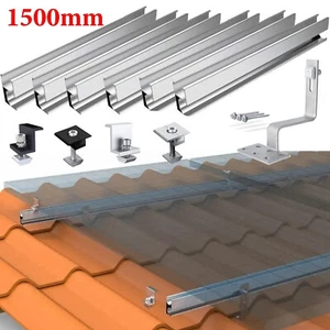 Aluprofil PV Solarmodul Photovoltaik Halterung PV-Anlage Montageschienen Set - Bild 1 von 11