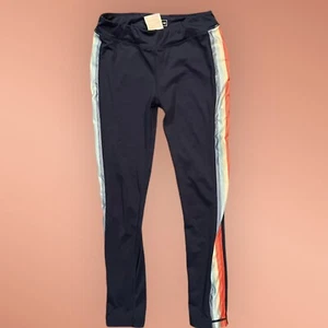 Girl’s ZYIA Blue Rainbow Stripe Leggings Size Medium (10-11) - Picture 1 of 4