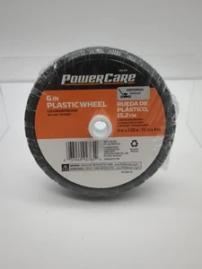 POWER CARE 6" x 1.5" Plastic Lawn Mower Wheel 1/2" Hub Wheel Universal Fit NEW - Picture 1 of 2