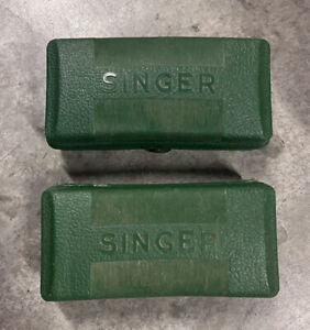 Set Of 2 Vintage  SINGER Buttonhole Maker w/attachments And Accessories