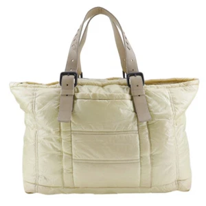 BOTTEGAVENETA Spinnaker Tote Bag Intrecciato Gold beige Nylon Women - Picture 1 of 10