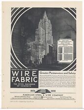 1932 American Steel & Wire Ad: New York Life Insurance Building Pic - NY City
