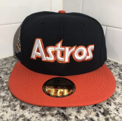 Houston Astros New Era 59FIFTY 45th Anniversary Two Tone Fitted Cap Size 7 3/8 - Image 1 of 4