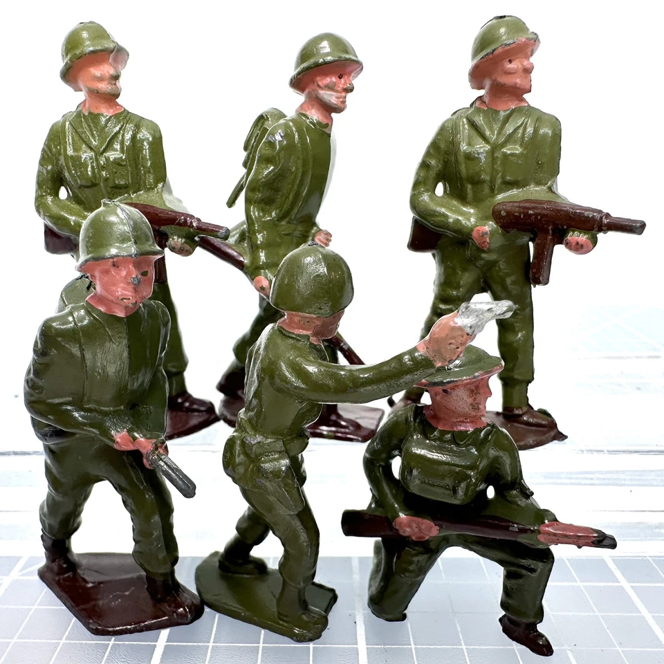 Figuras de juguete Heyde Hollowcast de la Segunda Guerra Mundial soldados infantería militar Segunda Guerra Mundial Foto 1 de 4