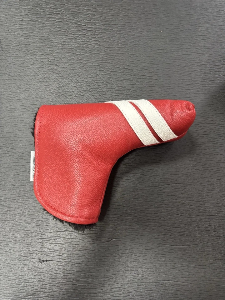 Sunfish Golf Blade Putter Headcover Red and White Leather Magnetic - Image 1 of 3