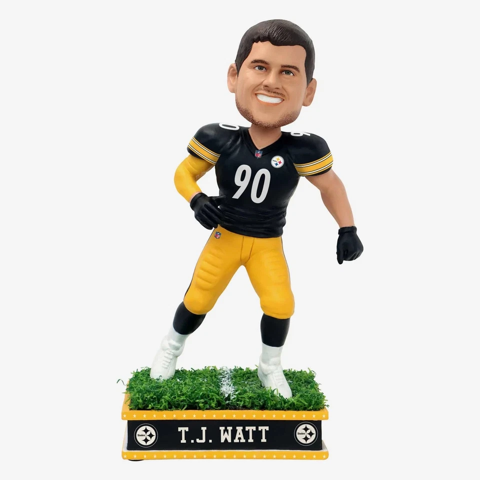 FOCO T.J. Watt Pittsburgh Steelers Field Star Bobblehead NFL Football