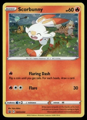 Scorbunny -  (Cosmos Holo) Promo SWSH: Sword & Shield Promo Cards SWSH244 - Image 1 of 2