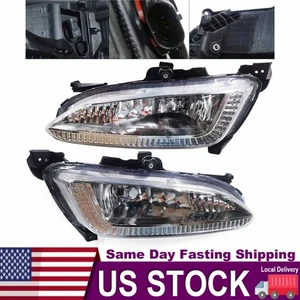 For 2013-2015 Hyundai Santa Fe Fog Light Fog Lamp Passenger &Driver Side - Picture 1 of 11