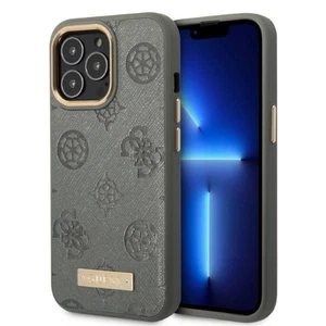 Case Guess GUHMP13LSAPSTG Apple iPhone 13 Pro grau/grey Hardcase Peony Logo Plat - Bild 1 von 8