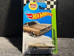 1/64 Hot Wheels HW Workshop 1968 Plymouth Barracuda Formula S239/250 cobre BHW1 - Imagen 1 de 2