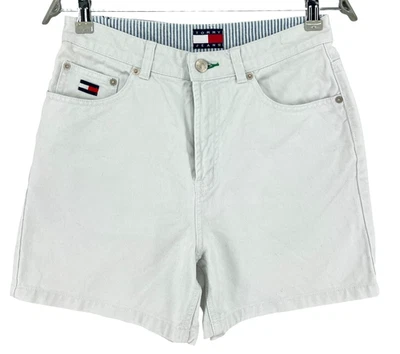 TOMMY HILFIGER JEANS Women Casual Shorts White Size 6 - W26 - Image 1 of 4