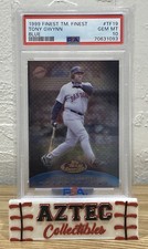 1999 Topps Finest Team Blue #TF19 Tony Gwynn PSA 10 💎 POP 11