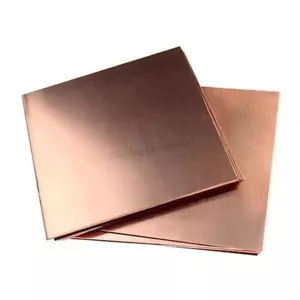 Placa de chapa de cobre puro tablero de panel de metal sólido 300x300 mm espesor 0,5 mm-6 mm - Imagen 1 de 6