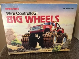 Vintage  1980's Radio Shack Wire Controlled BIG WHEELS MONSTER TRUCK  RC  LOOK!! - Picture 1 of 12