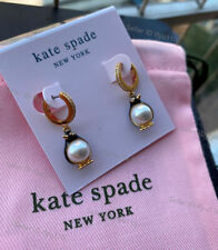 NWT Kate Ks Spade Arctic Friends Penguin Pearl Huggie Earrings