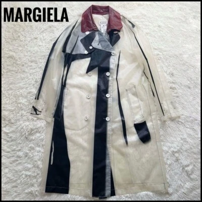 Martin Margiela PVC Trench Coat Jacket Mens Size 46 Clear Red Black Rare USED - Image 1 of 4