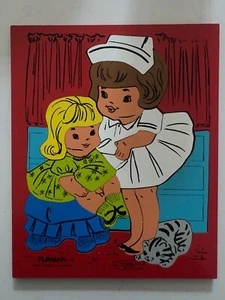 Vintage Playskool Nurse Wooden Puzzle 195-B - Picture 1 of 1